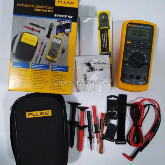 100% Аутентичный Новый Fluke True RMS 87V/E2 промышленный электрик комбо комплект
