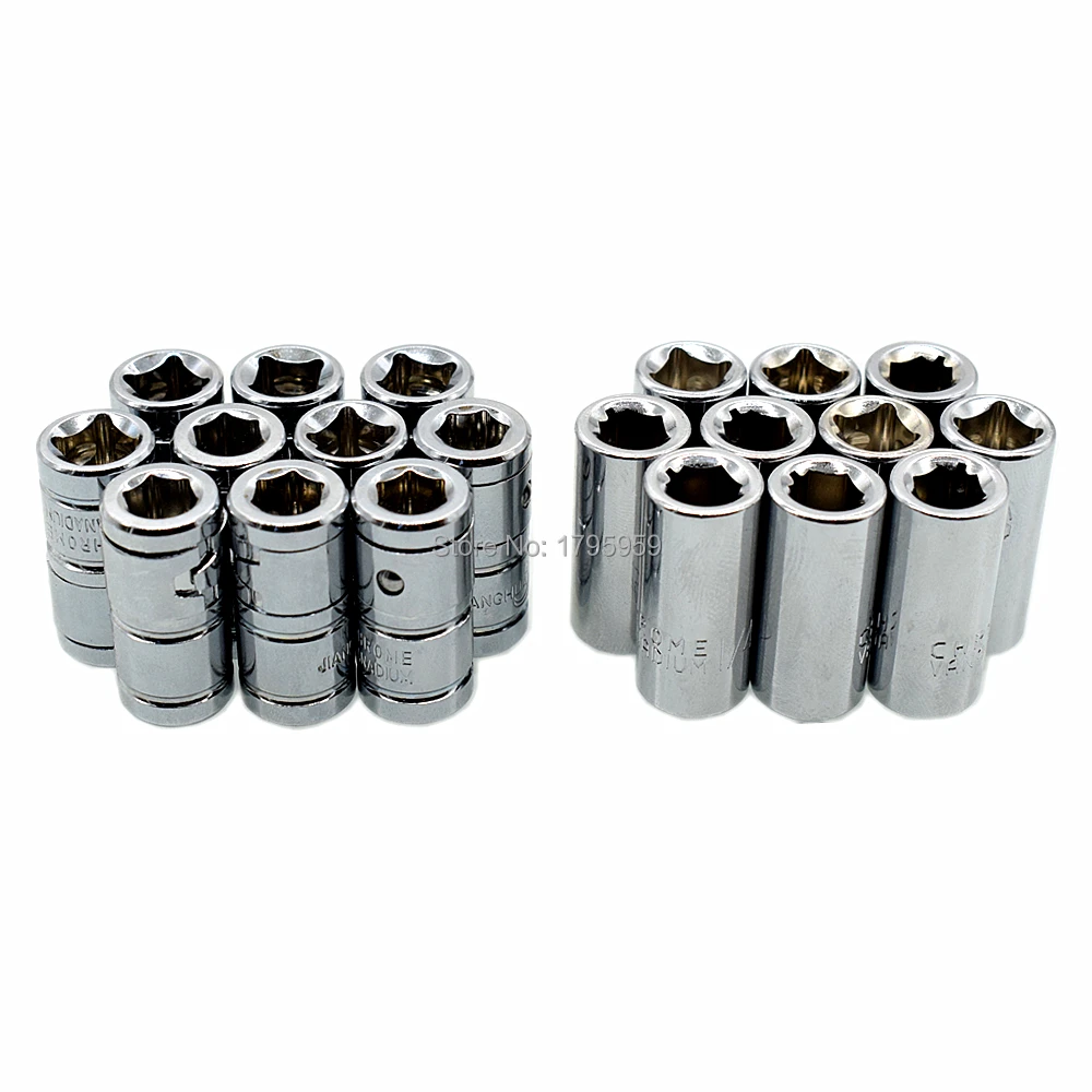 10 шт. инструмент для конверсии гнезда 1/4 &quotКвадратный привод на 1/4&quot