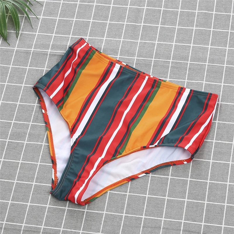 Одинаковые купальники для всей семьи полосатый купальник мамы и дочки комплект