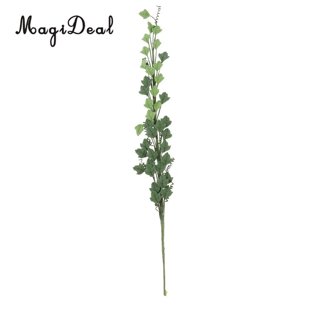 Кукольный домик ручной работы из глины Бостонский плющ листья веревка роза