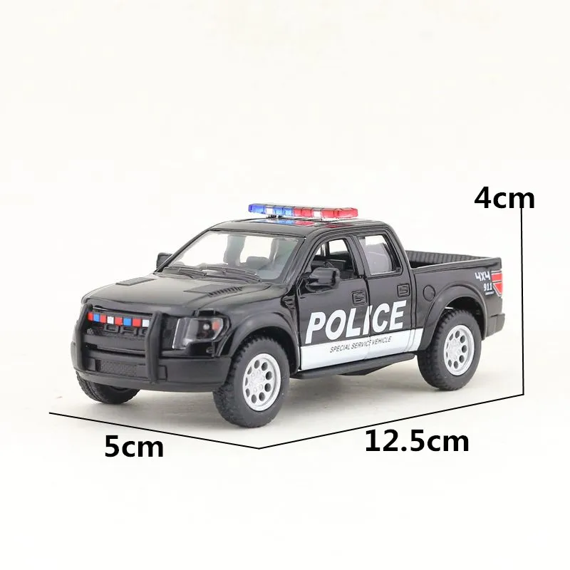 KINSMART литая металлическая модель/Масштаб 1:46/2013 Ford F 150 SVT Raptor SuperCrew Pickup Police игрушка