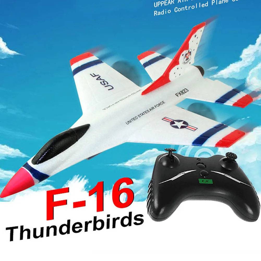 823 2 4G 2CH F16 Thunderbirds EPP пульт дистанционного управления RC планер