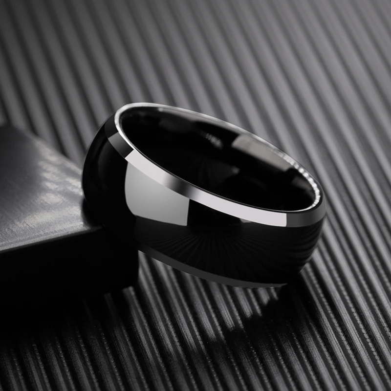Кольца из карбида вольфрама шириной 8 мм для пары юбилея полированная купольная