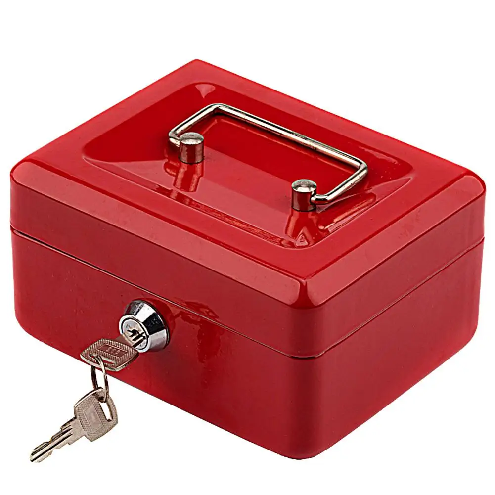 15 2X11 8X8 см Лучшая цена Нержавеющая сталь касса деньги Box Security Lock с замочком