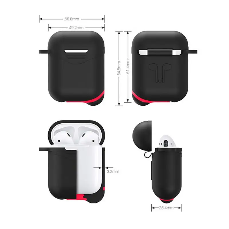 Чехол для наушников AirPod Bluetooth наушники Мини Милая защитная коробка силиконовый