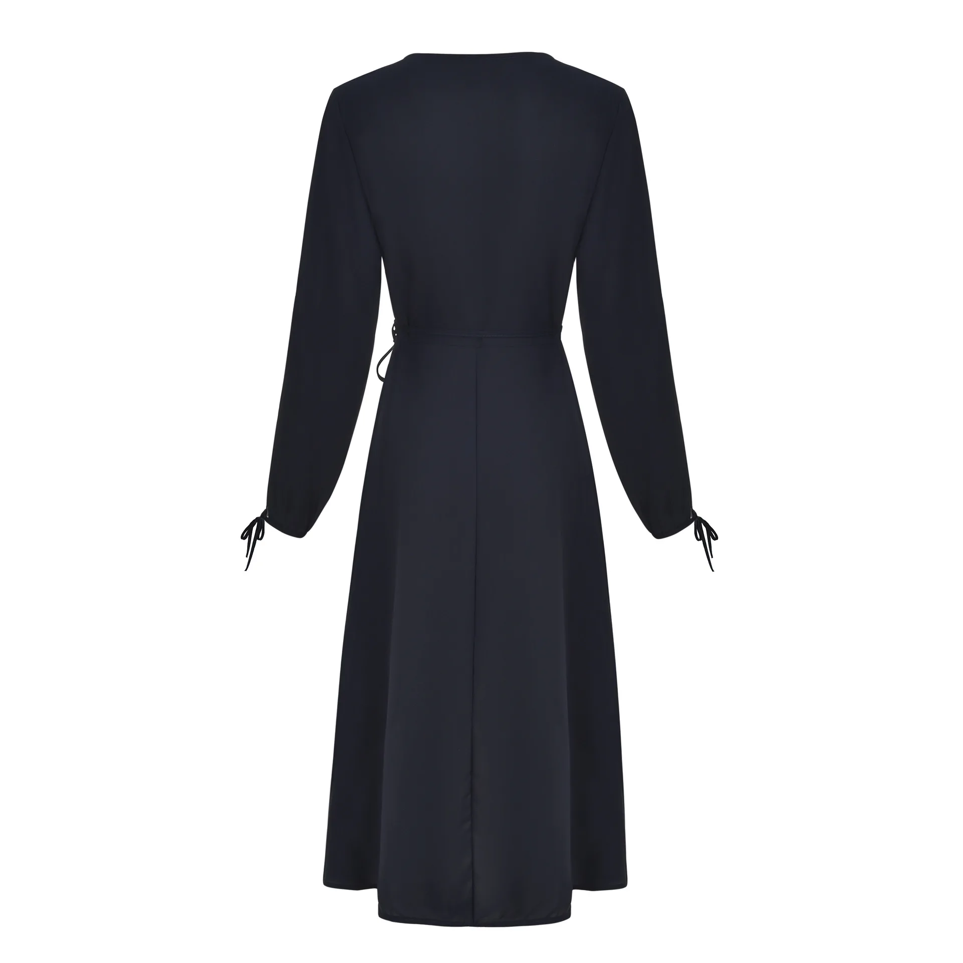 2019 Взрывные модели летнее шифоновое платье с длинными рукавами и v образным