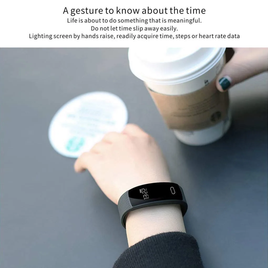 Top Deals QS80 0.42 Inch Heart Rate Monitor Tracker Vibration Reminer IP67 Waterproof Smart Band Intelligent Bracelet | Электроника