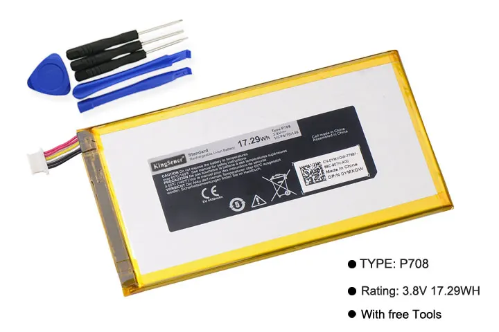 KingSener Новый P708 Аккумулятор для ноутбука DELL Venue 7 3740 8 3840 планшетный ПК 0YMXOW 3 в Вт ч