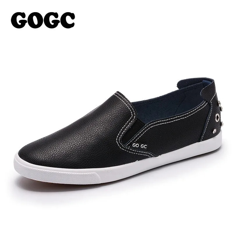 GOGC/обувь с кристаллами и заклепками, Женская дышащая дизайнерская обувь, женские Роскошный холст, женские белые кроссовки, повседневная обувь G980