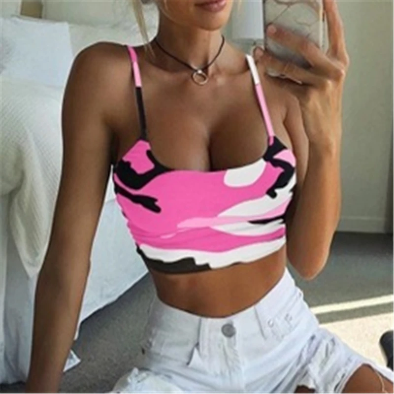 Новинка 2019 модная майка бюстье бюстгальтер жилет укороченный топ женская блузка