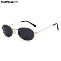 kachawoo oval sunglasses for men small metal frame black red pink retro sun glasses women new year gift