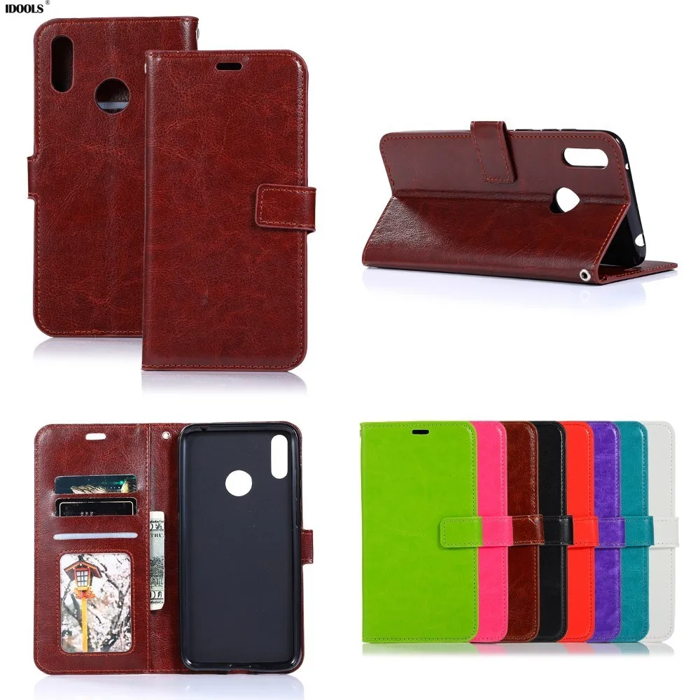Кошелек Чехлы для huawei Y6 2018 Y9 Y7 2019 чехол Psmar2019 Honor V20 8X из искусственной кожи Коврики