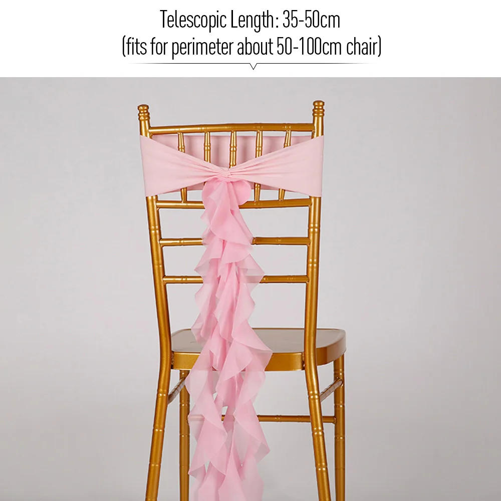 Чехол для стула эластичная лента на стул с бантом и воланом повязка спинку