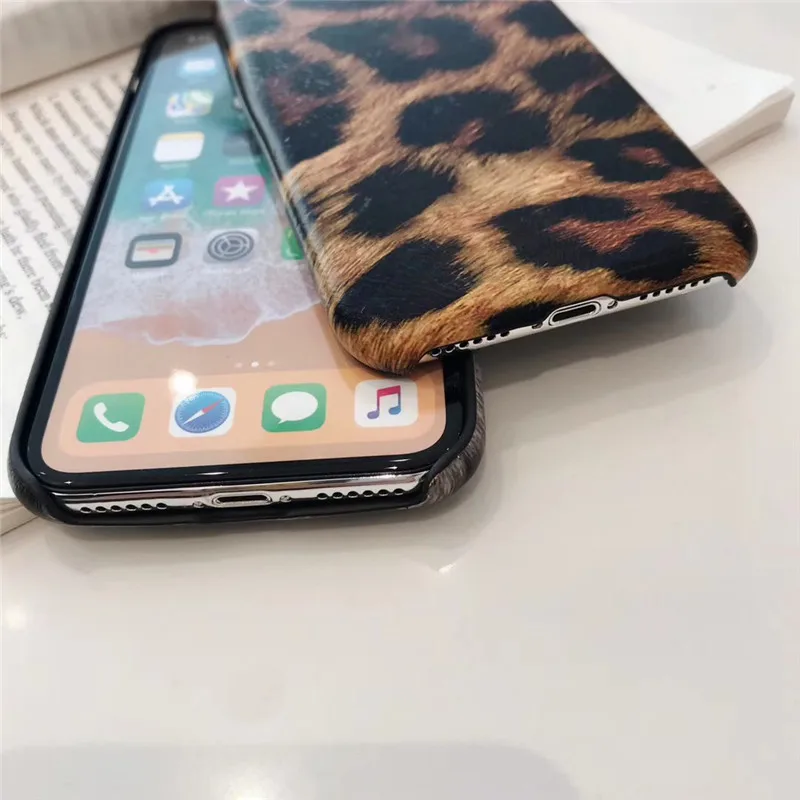 Винтажный чехол для телефона с леопардовым рисунком iphone 7 чехлы iPhone 6/6S/XR/8Plus/X/Xs MAX