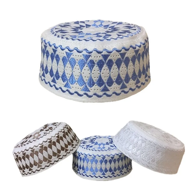 Мужской мусульманский тюрбан мусульманские шляпы для молитв India Kufi Мужская