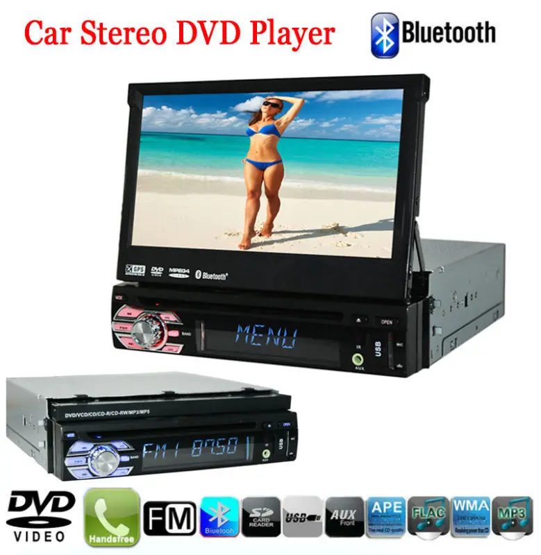 Автомобильный проигрыватель Eincar gps аудио 7 &quotHD DVD MP5 плеер Авторадио 2Din сенсорный