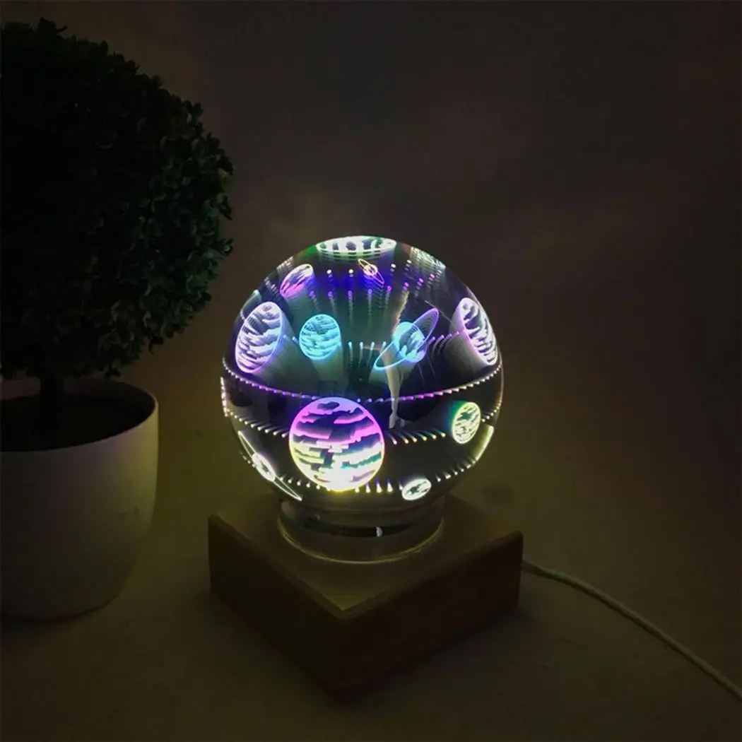 Креативный 3D стеклянный чехол LED ночник USB свет звезда 3 Вт 5 В как на фото бабочка