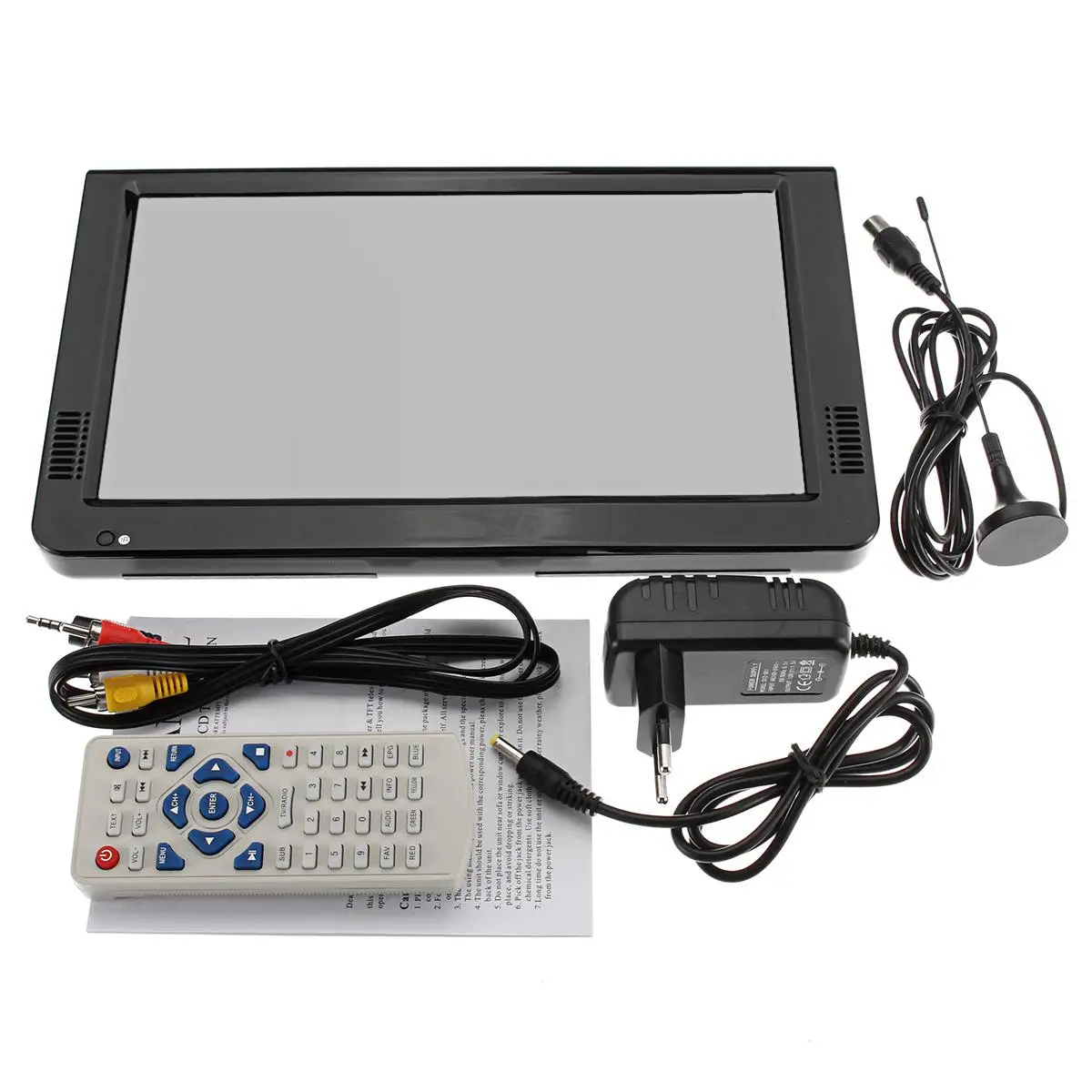 10 2 дюймовый 1080P PVR 12V Портативный DVB T/DVB T2 TFT LED HD TV телевизор цифровой аналоговый