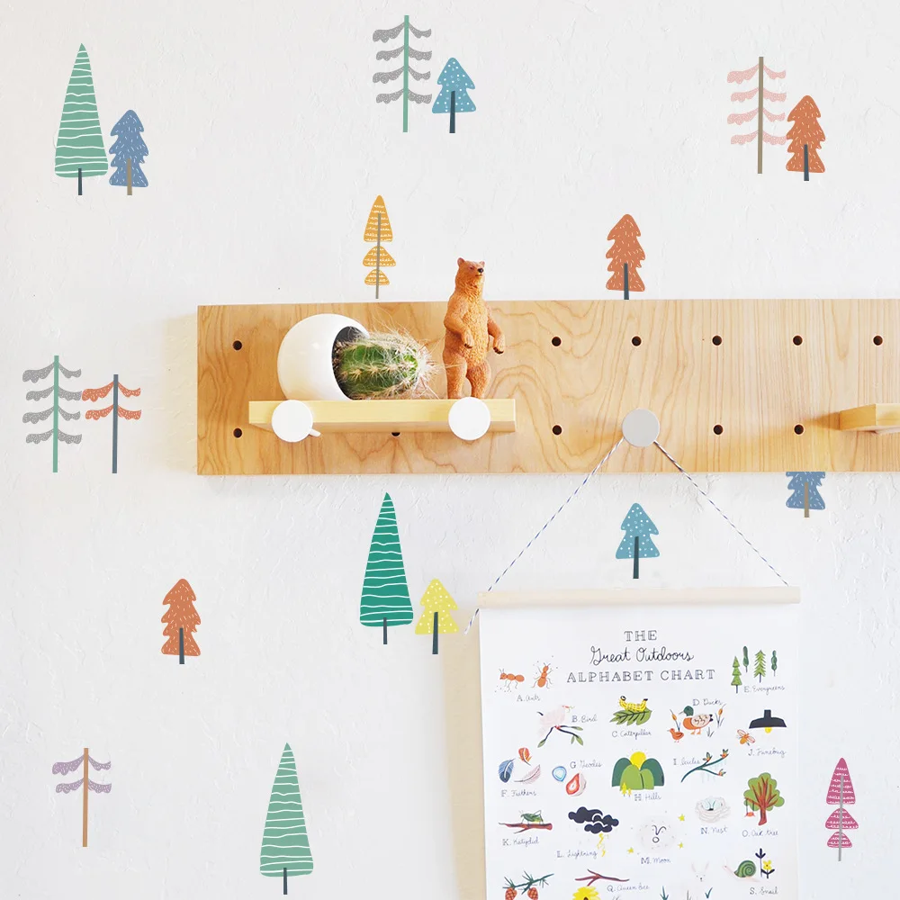 

Funlife DIY Christmas tree wall stickers Nordic style kindergarten children's room removable self-adhesive wall stickers