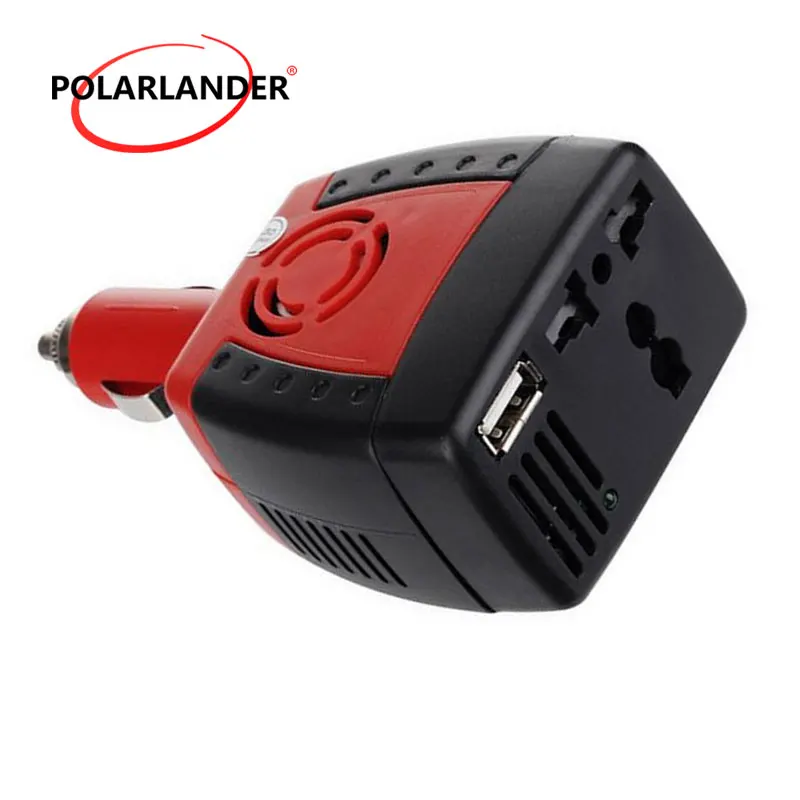 Автомобильный инвертор источник питания 150 Вт DC 12V к AC 110V 50Hz конвертер