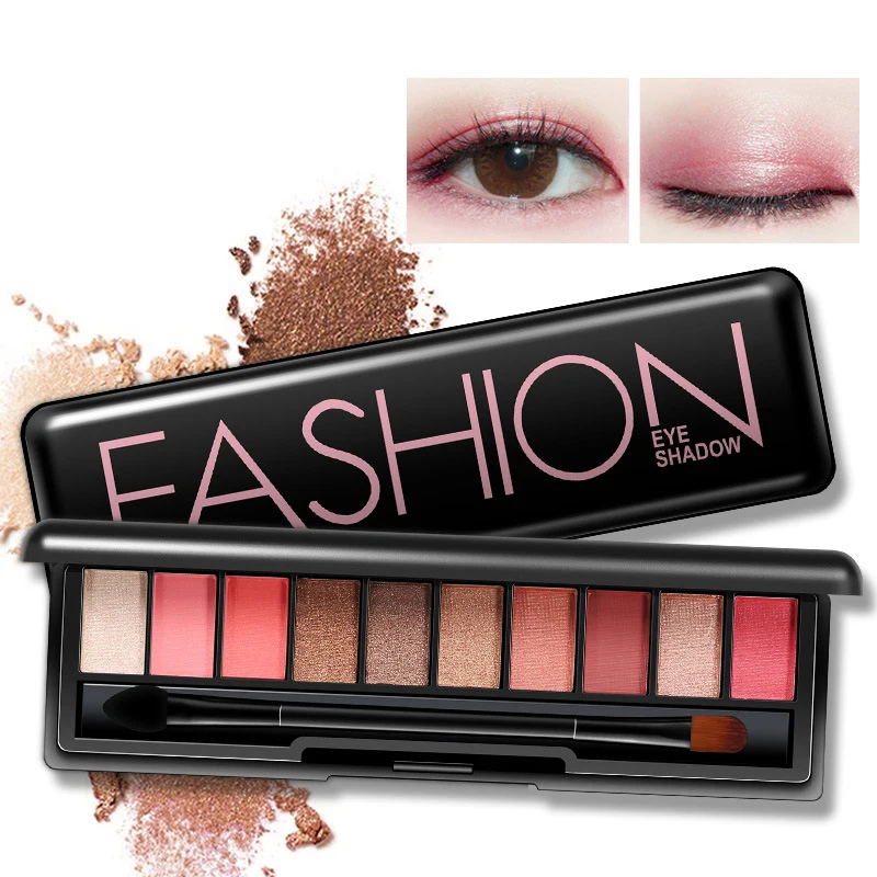 Fashion Eye Shadow 10 Colors Cosmetic Powder Smoky Eyeshadow Palette Long Lasting Makeup |