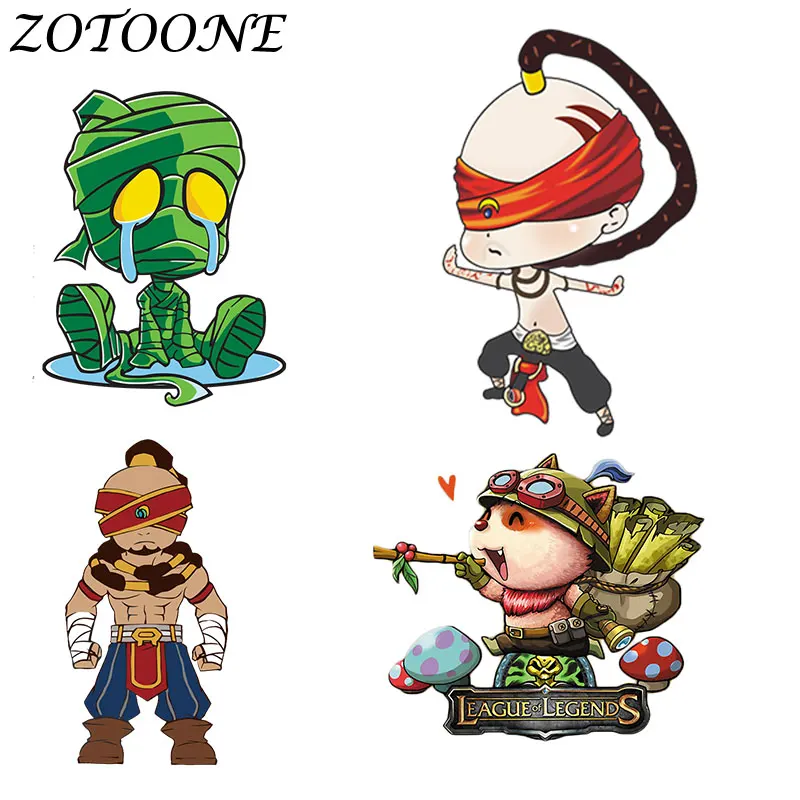 Термотрансферные нашивки ZOTOONE термотрансферные с героями мультфильмов наклейки