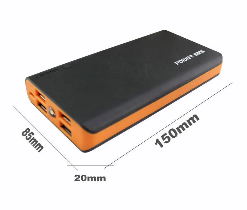 AKASO 4 USB 500000 mAh переносной аккумулятор светодиодный внешний резервный зарядное