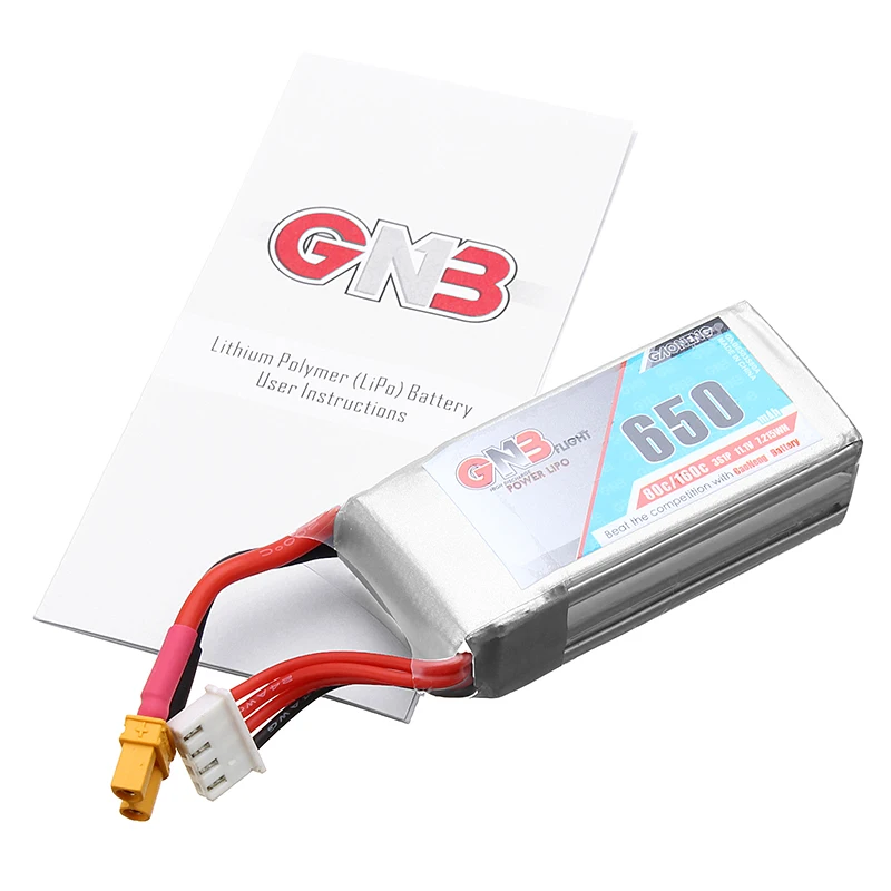 Gaoneng Lipo Battery GNB 11 1 V 650mAh 80C/160C 3S аккумуляторная батарея JST/XT30 разъем для Lizard95 RC Drone