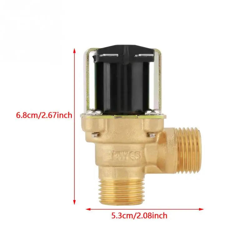 Горячая DC 12V DN15 G1/2 Латунь Электромагнитный клапан нормально закрытый воды