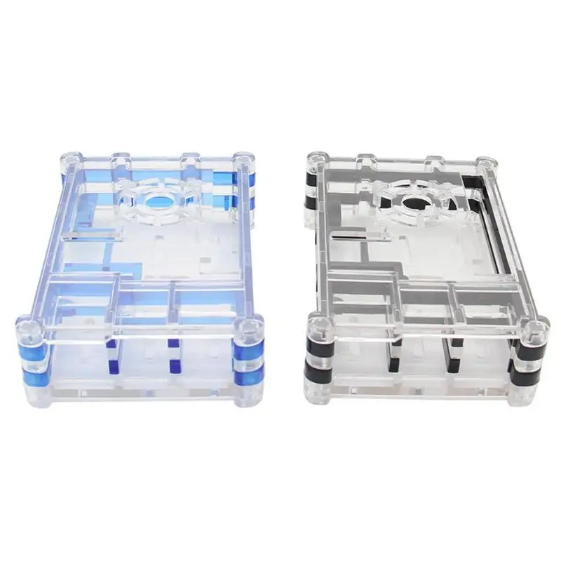 Для Raspberry Pi ABS чехол Радужный 5 слоев для 3B + Поддержка только GPIO Чехол|Кулеры и