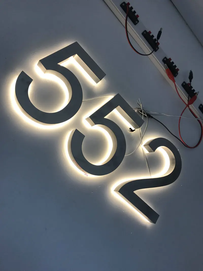 Уличный 3d светодиодный светильник с подсветкой из нержавеющей