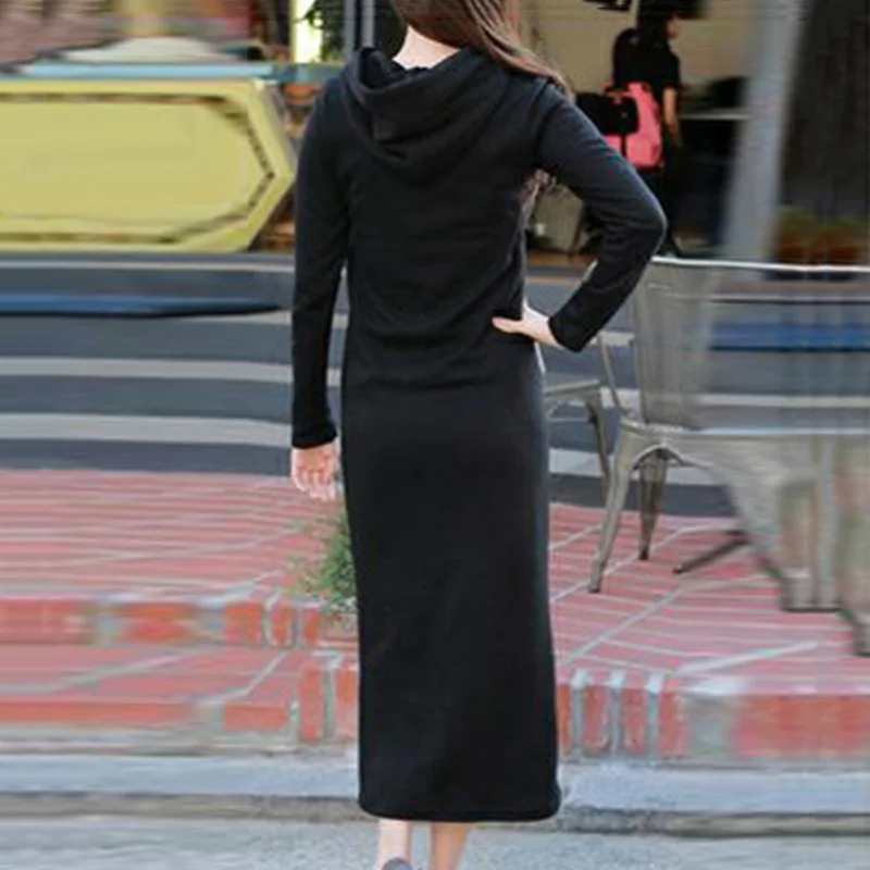 Женские Свитер оверсайз повседневное с капюшоном длинным рукавом Толстовка