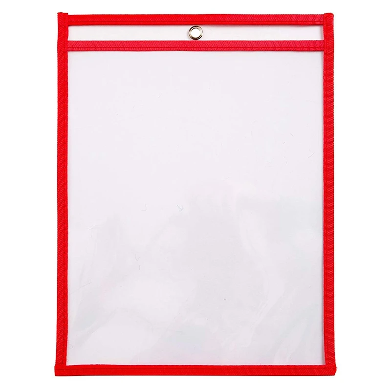 

New 30 Multicolored Dry Erase Pockets,Oversize 10 X 13 Pockets,Perfect For Classroom Organization,Reusable Dry Erase Pockets,T
