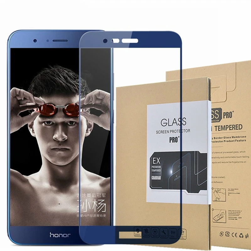 Полное покрытие из закаленного стекла для Huawei Honor V9 8 Pro DUK AL20 5 7 дюймов синий экран