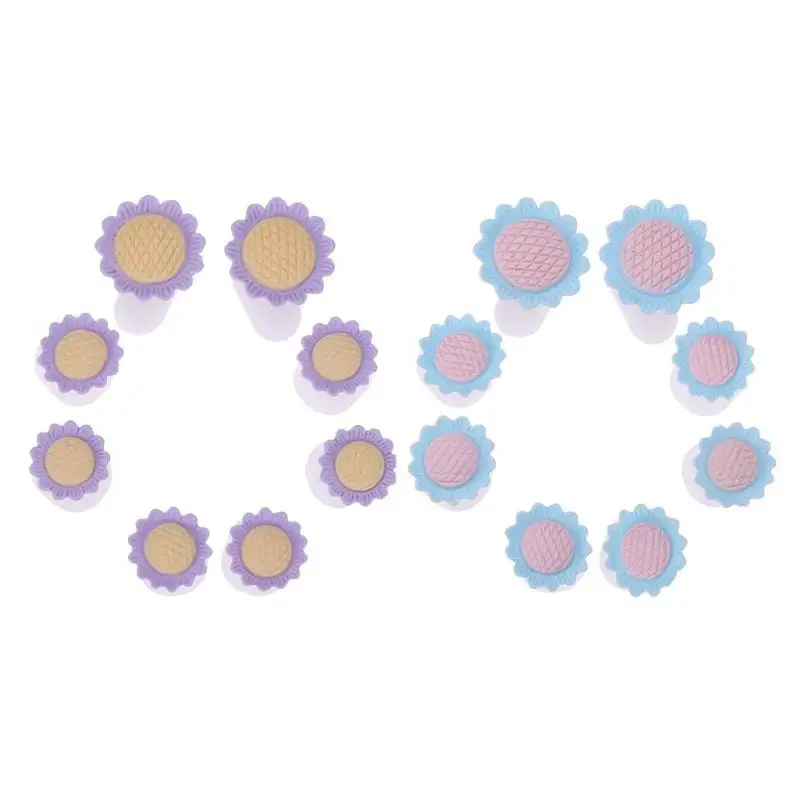 8 шт./компл. силиконовый разделитель для пальцев ног Подсолнух узор разделители