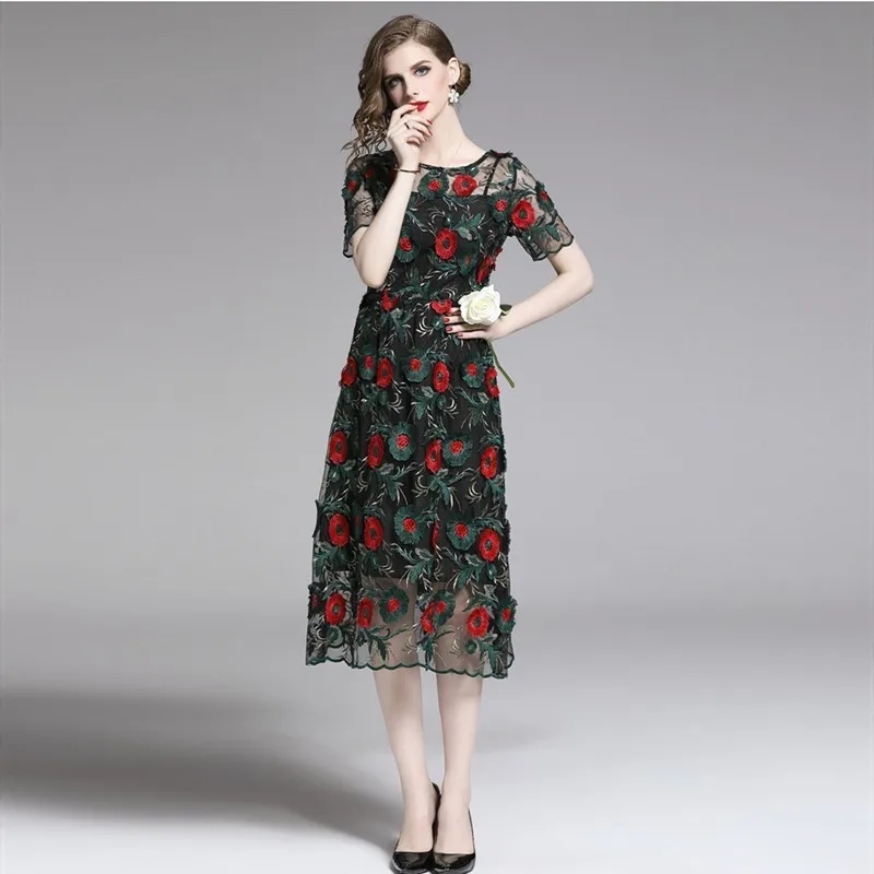 Новое поступление соблазнительное Тюлевое 3d цветочной вышивкой элегантное