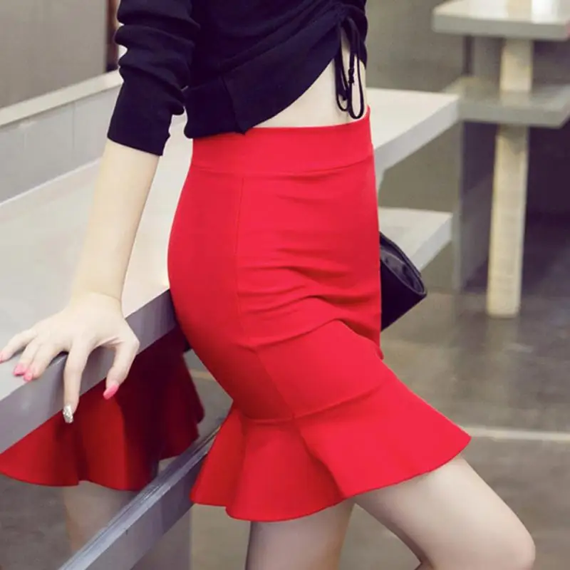 2019 Горячая Женская мода Сексуальная рыбий хвост юбка офис дамы посылка бедра