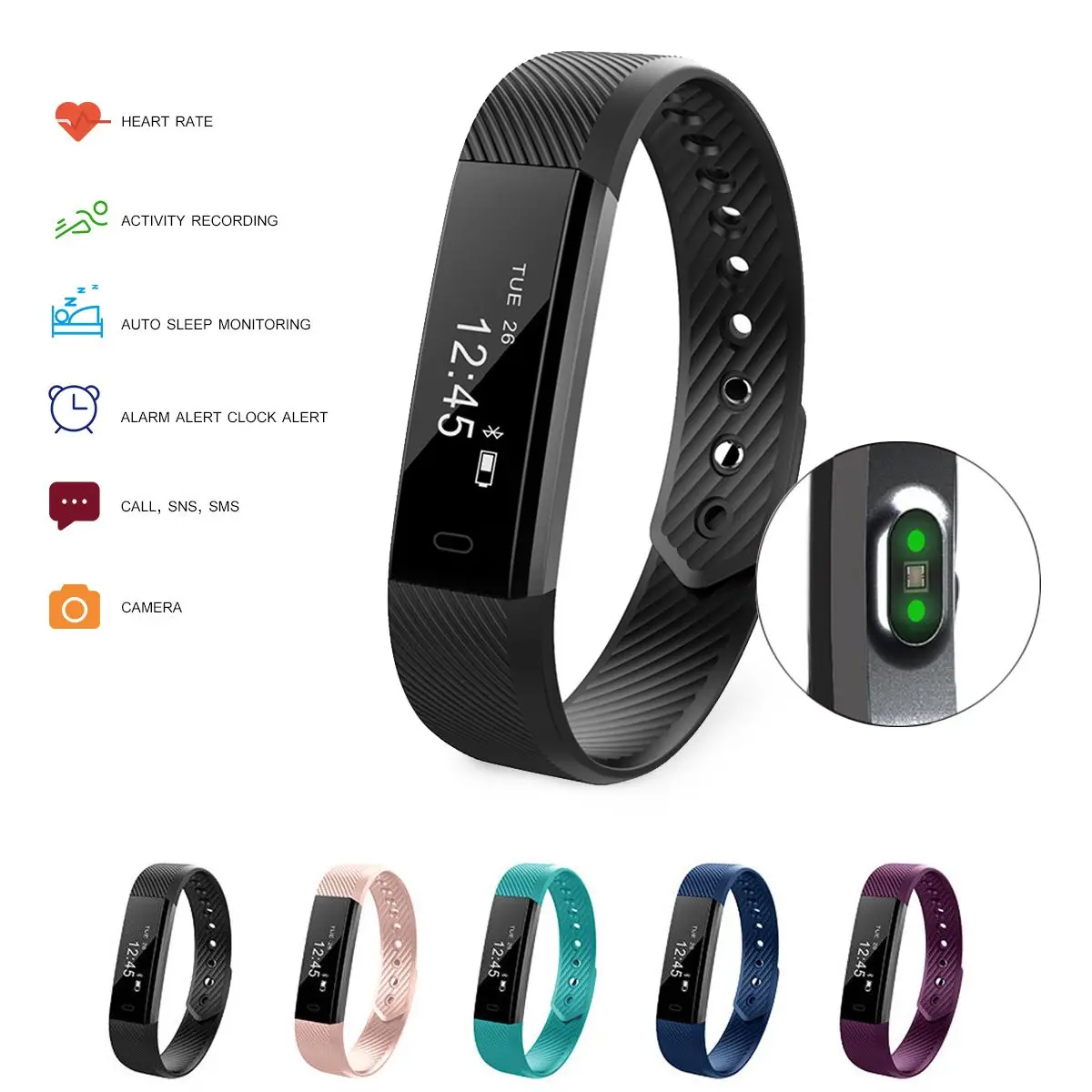 Водонепроницаемый спортивный смарт-браслет ID115 для фитнеса Смарт-часы с