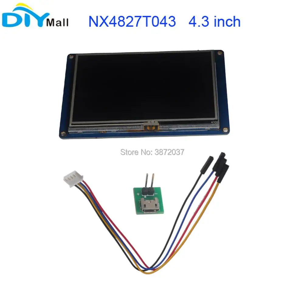 

Nextion 4.3" TFT 480x272 NX4827T043 HMI Resistive Touch Screen UART Smart Display Module for Arduino Raspberry Pi ESP8266