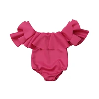 new newborn baby girl clothes ruffle off shoulder romper summer cute clothes outfit summer baby girl 0 12m