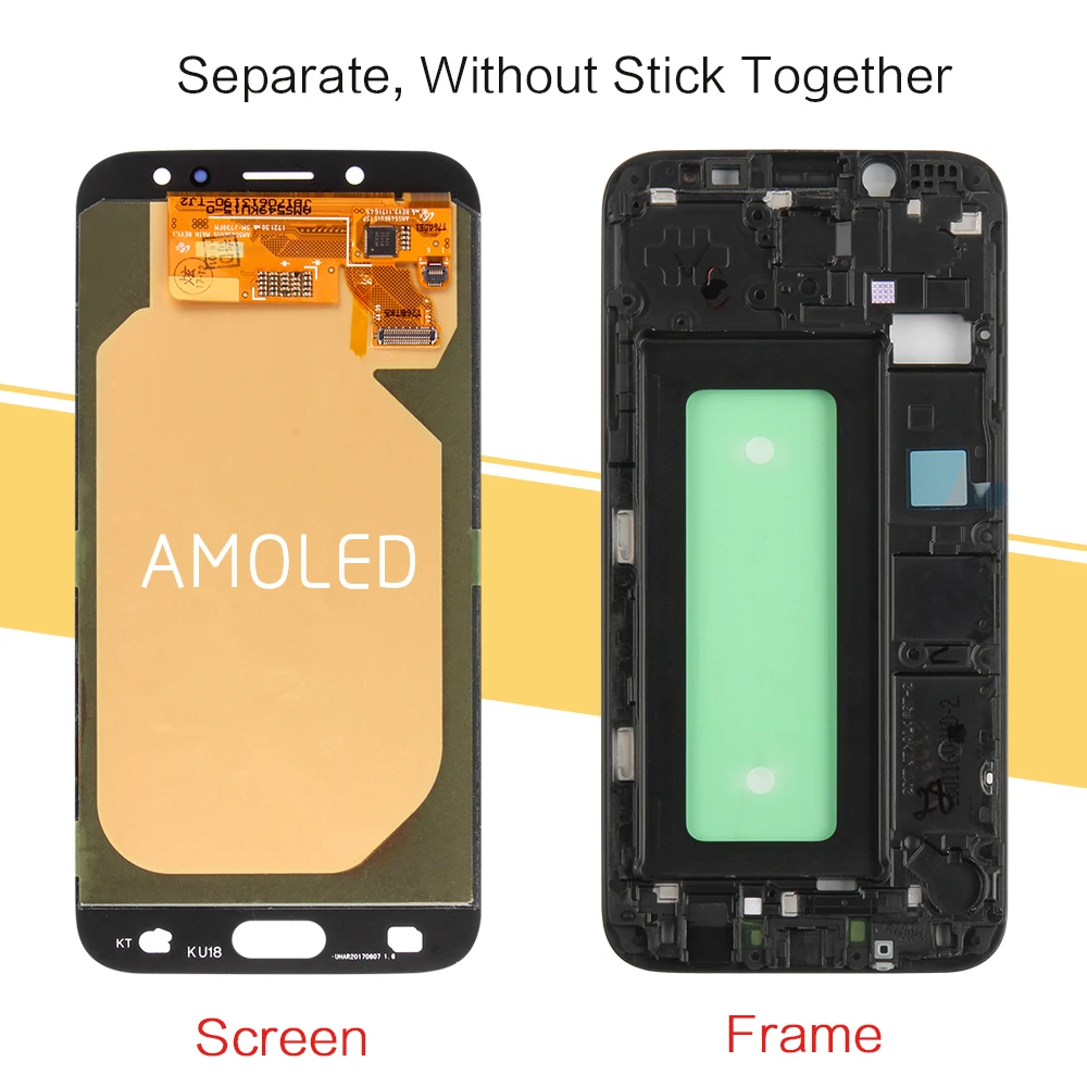 Srjtek AMOLED для SAMSUNG Galaxy ЖК дисплей J7 Pro сенсорный экран с дигитайзером сенсорная