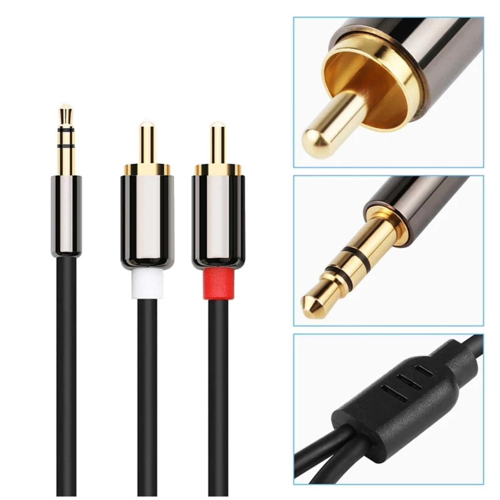 AUX аудио 3 5 мм штекер 2 RCA стерео кабель Шнур для iPhone ПК Android| |