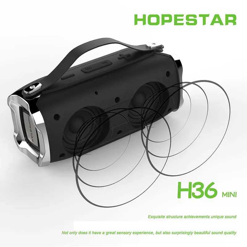 HOPESTAR H36 bluetooth 4 2 динамик открытый портативный водостойкий fm радио с микрофон Бас