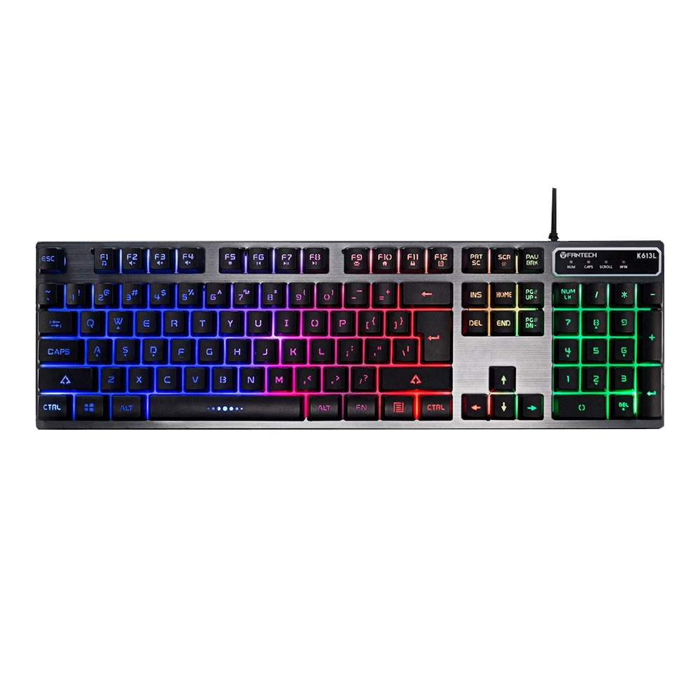Профессиональная Usb игровая клавиатура с подсветкой Fantech K613L 104 клавишная