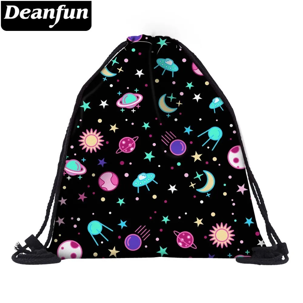 Рюкзак Deanfun водонепроницаемая сумка на шнурке с принтом Galaxy рюкзаки логотипами