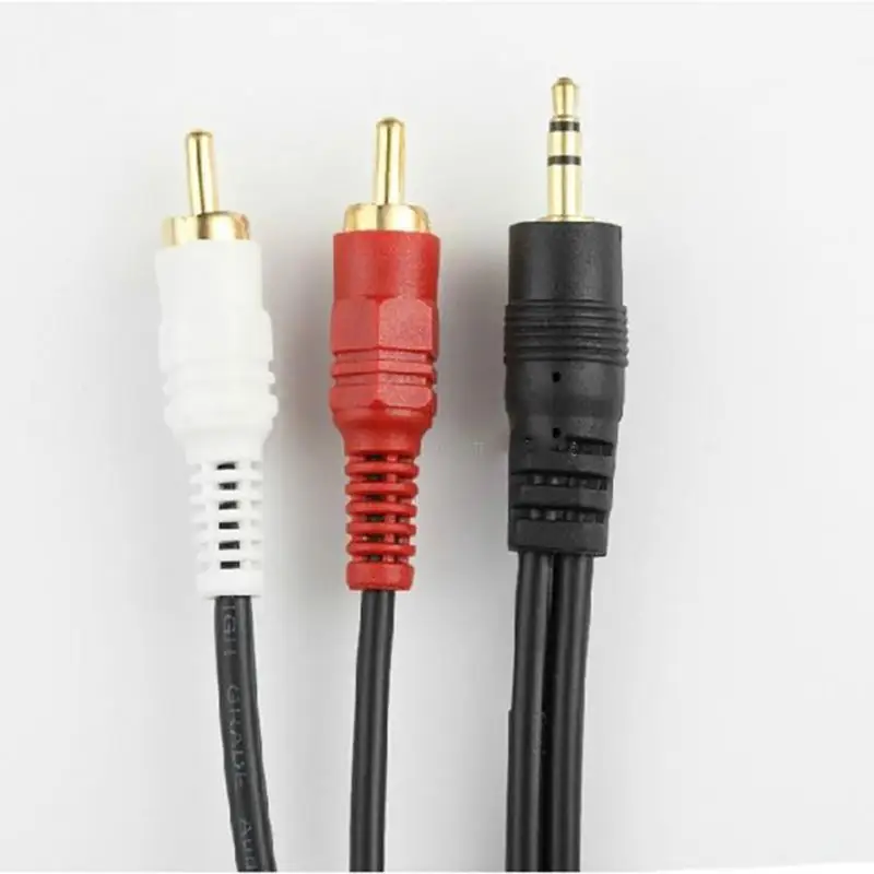 2018 NEW HOT SALES 3.5mm Aux Auxiliary Cable To AV 2 RCA Stereo Music Audio For MP3 Phone IPod |