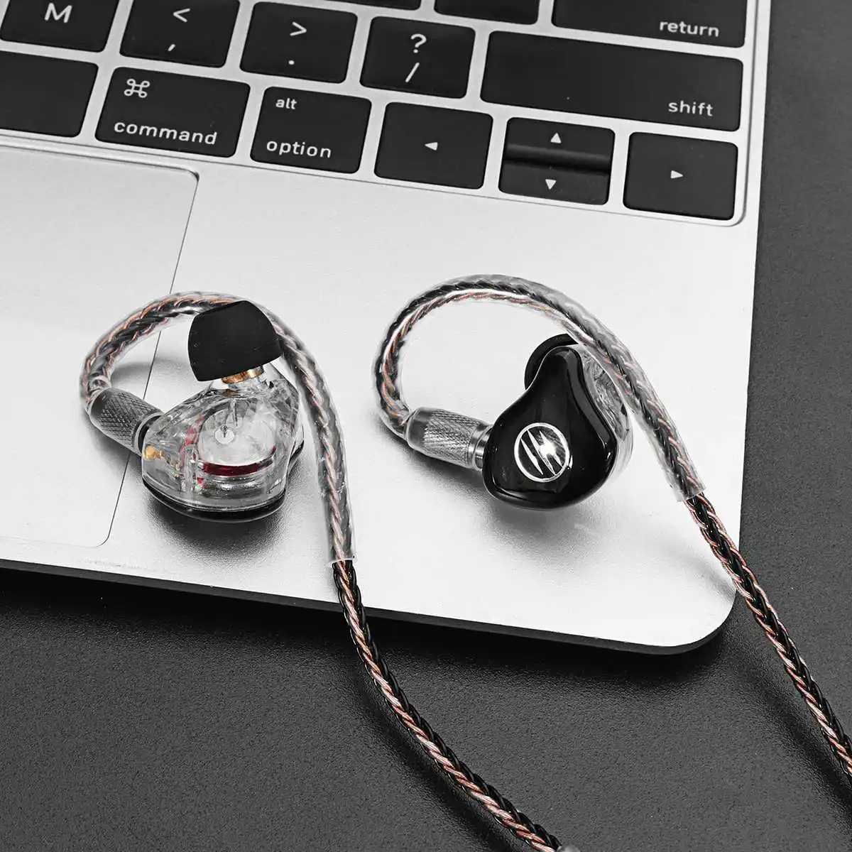 BGVP DS1 HIFI наушники 1DD + 2BA Гибридный Технология вкладыши IEM типов OCC с микрофоном/OCC