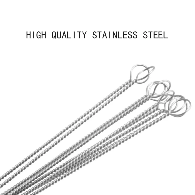 5Pcs Reusable Stainless Steel Straw Brush Drinking Straws Cleaning Cleans Alink Nylon Skinny Pipe Tube Cleaner | Дом и сад
