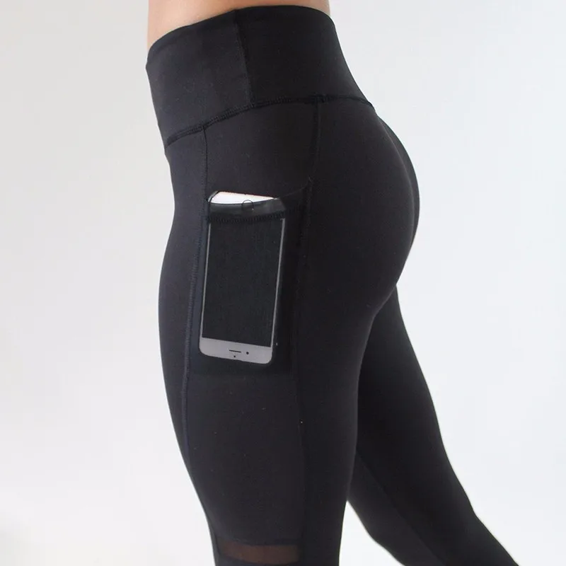 COKAGO Mesh 3/4 штаны для йоги женские размеры плюс XXL дышащие спортивные Леггинсы