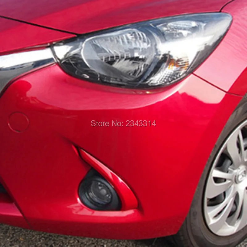 Для Mazda 2 Demio 2016 2017 2018 ABS Серебряный передний противотуманный фонарь лампа бампер